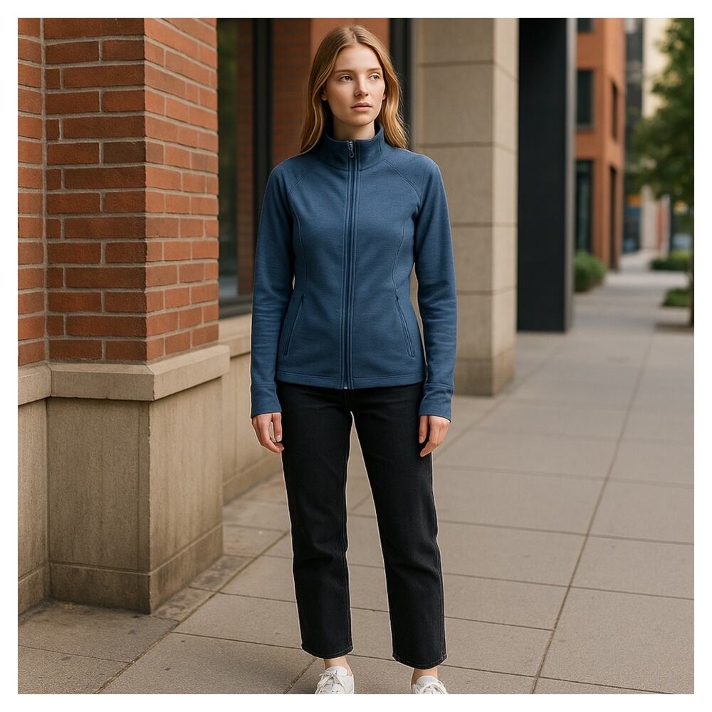 All In Motion Zipper Jacket Grey Gray Large - Picture 2 of 10